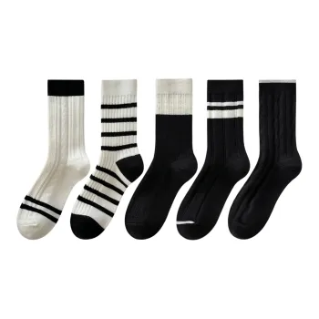 XXLLG Mid Calf Socks Women's 5 Pack