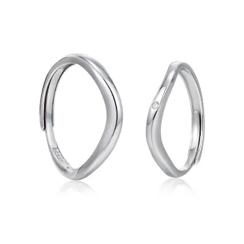 KADER Rings Unisex QL1117 ABK Silver White