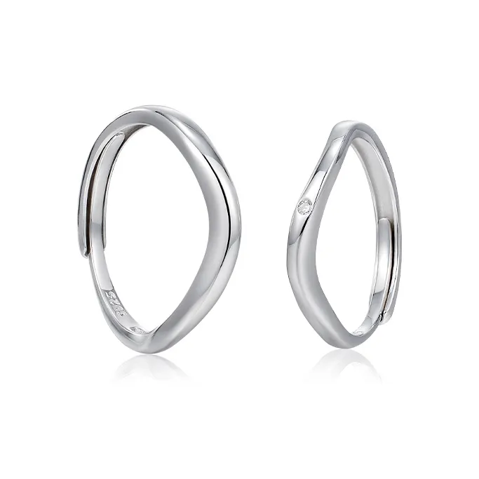 KADER Rings Unisex QL1117 ABK Silver White-0