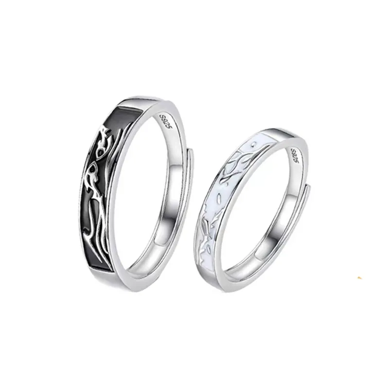 MOVER Rings Unisex Flying Bird And Swimming Fish Couple Ring-0