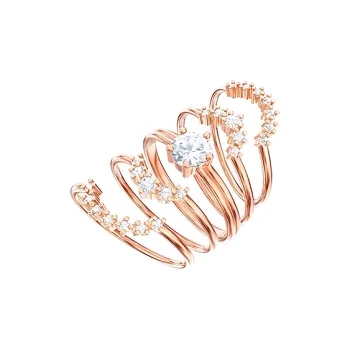 Swarovski Penélope Cruz Moonsun Alloy Rings Women's Rose Gold