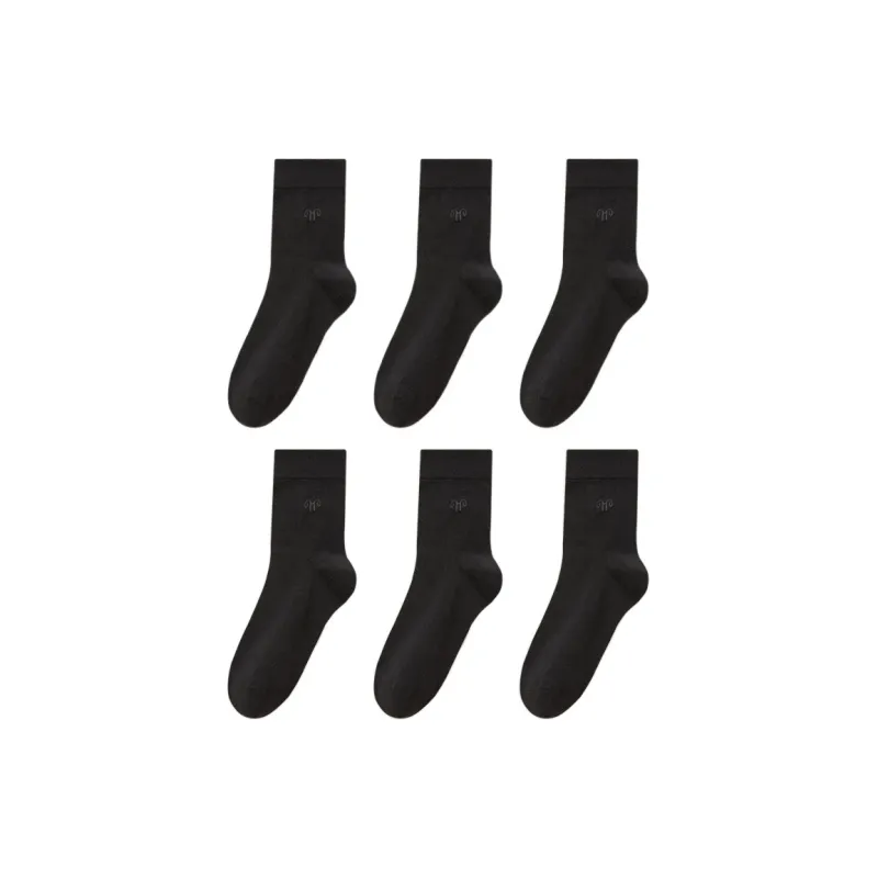 H YXIANG Mid Calf Socks Men's 6 Pack-7