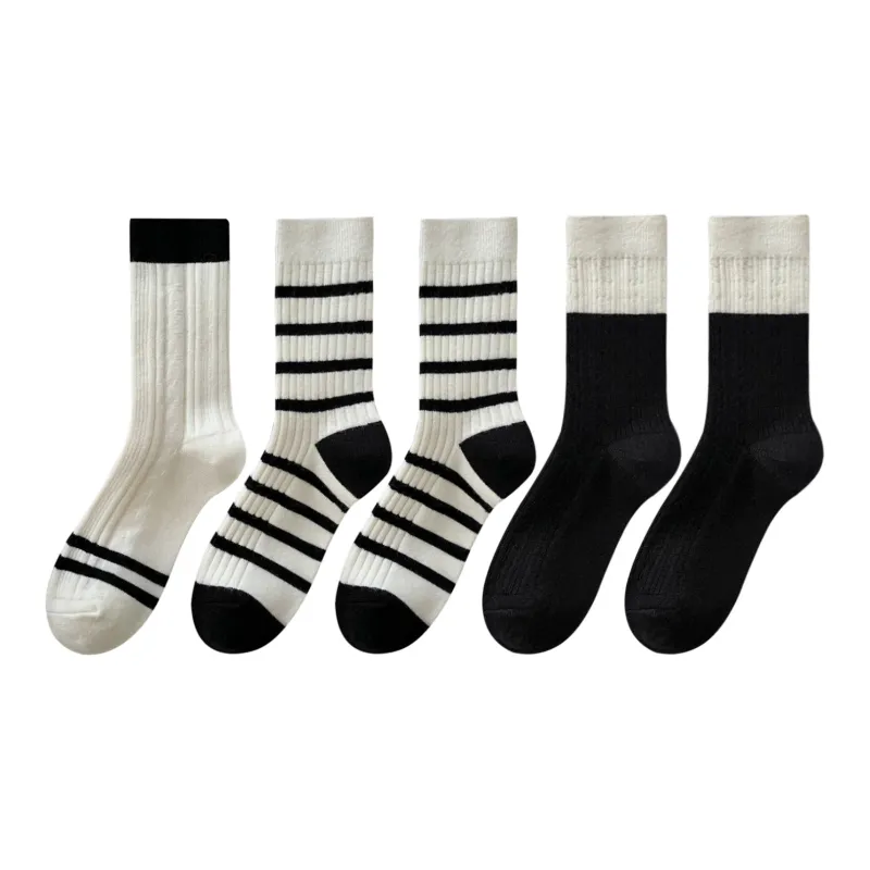 XXLLG Mid Calf Socks Women's 5 Pack-8