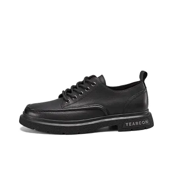 YEARCON Dress Shoes Men Low Top Yellow Brown