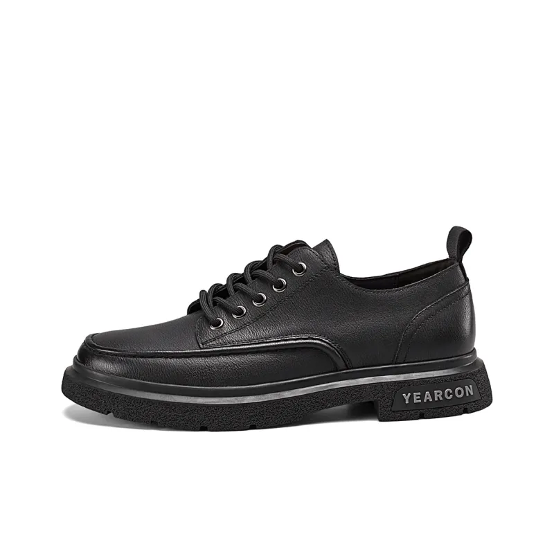 YEARCON Dress Shoes Men Low Top Yellow Brown-0