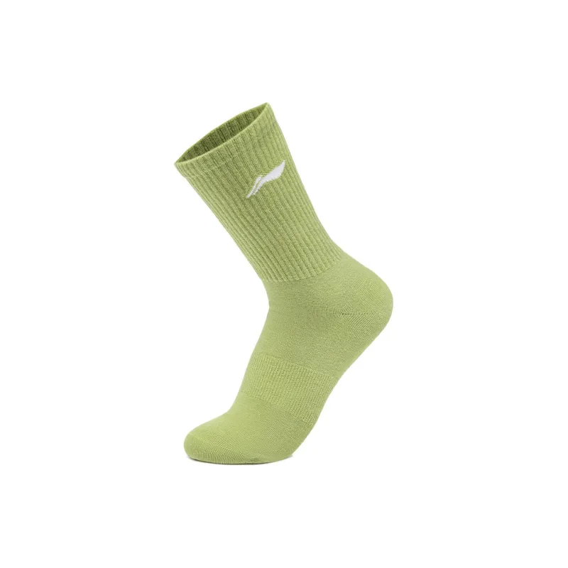 LiNing Mid Calf Socks Unisex 1 Pack Spring Morning Green-0