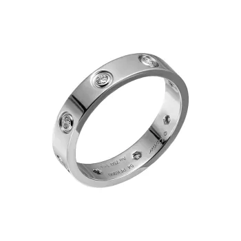 Cartier 18kt White Gold Love Diamond Ring