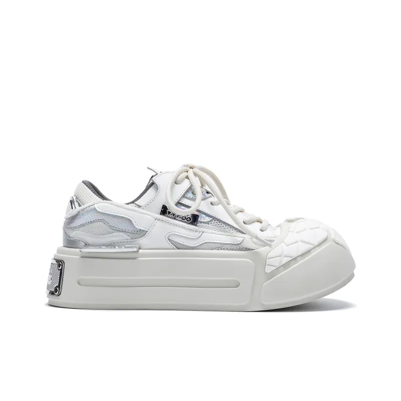 VINYVIOLA Slip Resistant Cushioning Wear Resistant Height Increasing Low Top Skateboard Shoes Women's-7
