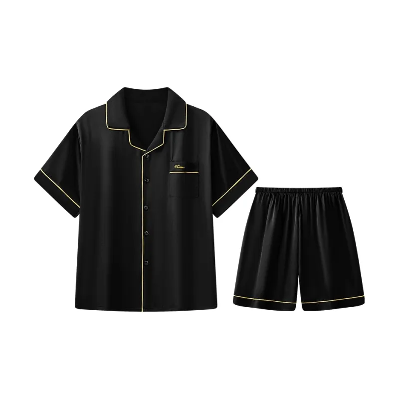 Lan Miao Pajama Set Men's Premium Black-1