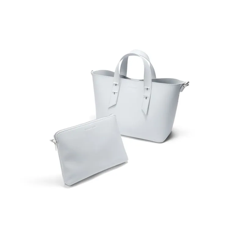 CHARLES&KEITH PU Tote Bag, Shoulder Bag, Handbag Tubas Women's Chocolate/Light Gray/Light Gray-6