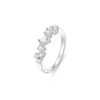 FANCI S925 Silver Set With Gemstones Rings Women's