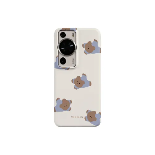 VICY Hard Shell Skin Friendly Touch Blue Cartoon Bear Phone Cases P60PRO/P60/ART Huawei Anti fingerprint Half Pack