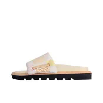 LOUIS VUITTON Slide Slippers Women's Beige Pink Yellow