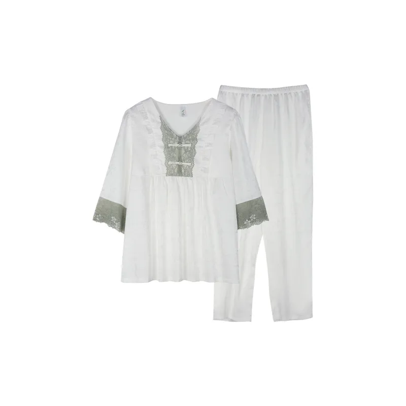 Xuan Liang Pajama Set Women's Luxury White-0