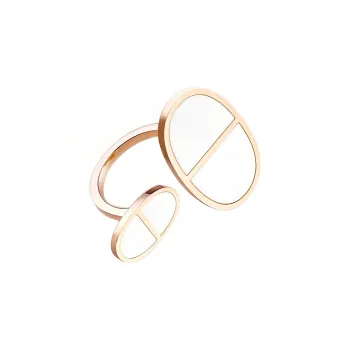 HERMES Rings Women's Gold/White
