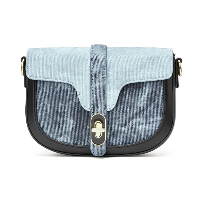 JOSINY PU Shoulder Bag Women's Gray Blue/Apricot-0