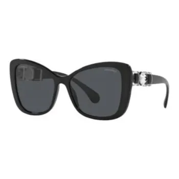 CHANEL Butterfly Sunglasses Women's Black