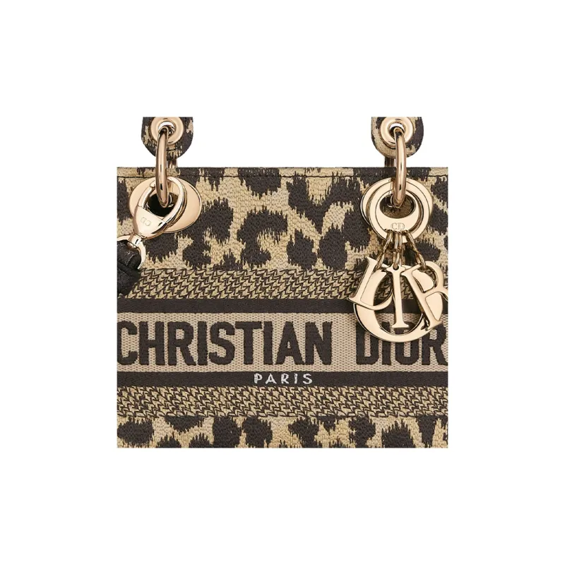 DIOR Lady D-Lite Embroidery Daisie Bag Shoulder Bag Crossbody Bag Handbag Mini Women's Multicolor/Beige-5