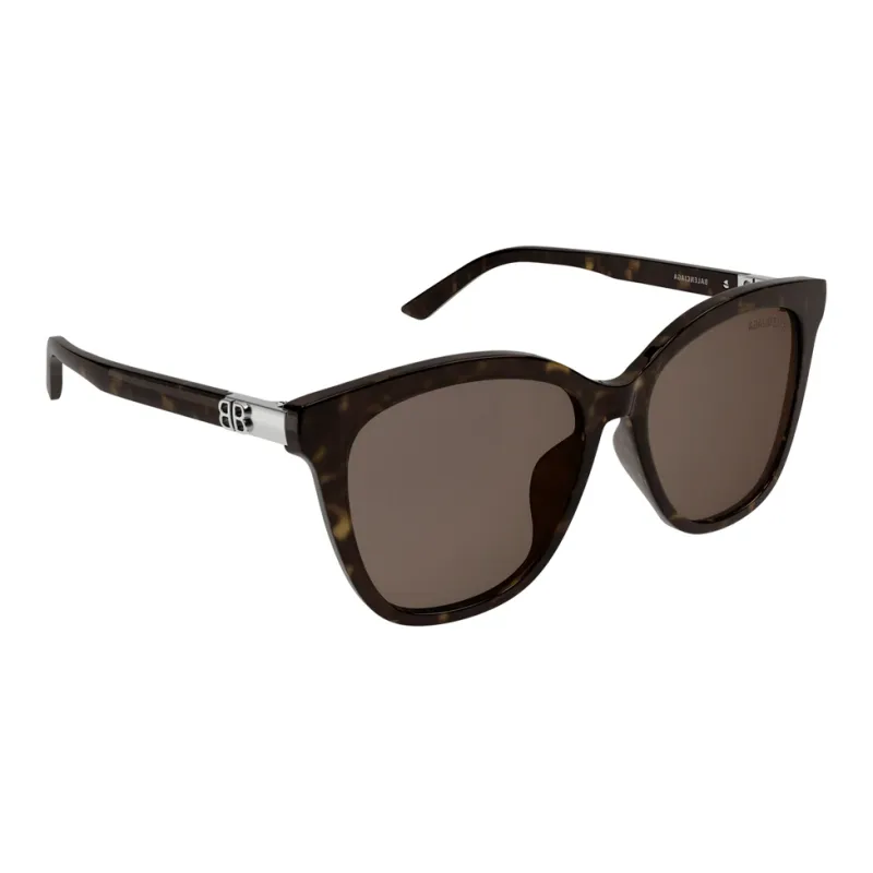 Balenciaga Acetate Square Sunglasses Women's Brown-2