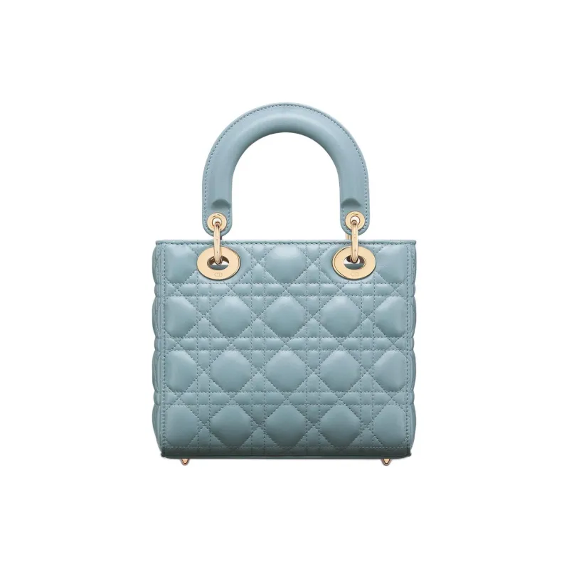 DIOR Lady Dior Sheepskin Dior Bag Shoulder Bag Crossbody Bag Handbag Small Size Women's Sky Blue-3
