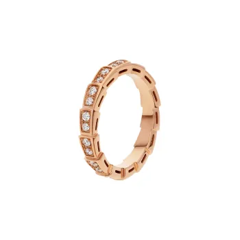 BVLGARI SERPENTI VIPER 18K Rose Gold Rings Women's
