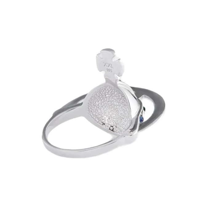 Vivienne Westwood SOLID ORB 925 Sterling Silver Rings Women's Silver-2