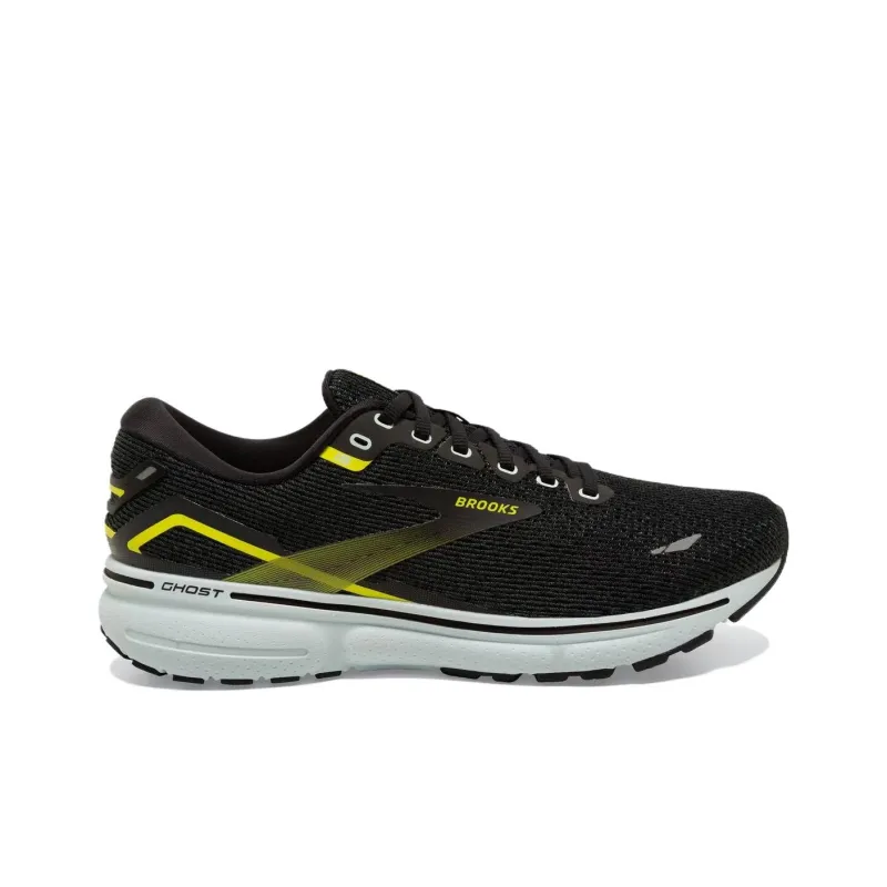 Brooks Ghost 15 Cushioning Wear-Resistant Low-Top Sports Men's Black Yellow-1