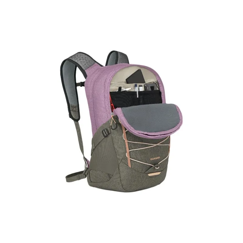 OSPREY Recycled Nylon Fabric Outdoor Mountaineering Bag Backpack Regular Unisex Light Gray & Pink-2