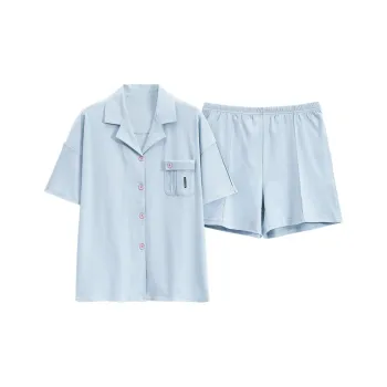 CAIHENGTONG Pajama Set Unisex Blue