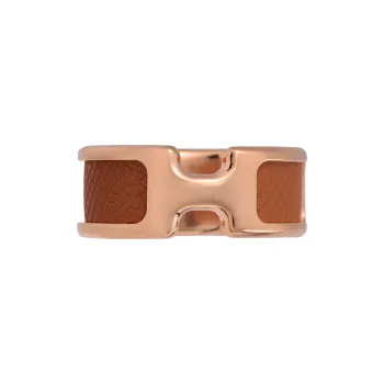 HERMES Metal Rings Women's Brown/Rose Gold