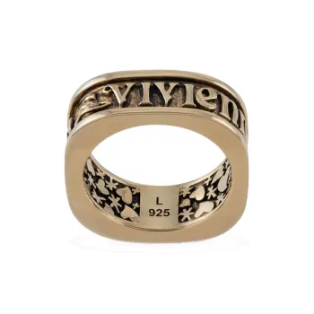 Vivienne Westwood Scilly Engraved Square Ring