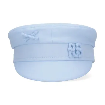 RUSLAN BAGINSKIY Linen Berets Women's Blue