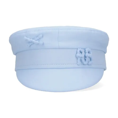 RUSLAN BAGINSKIY Linen Berets Women's Blue