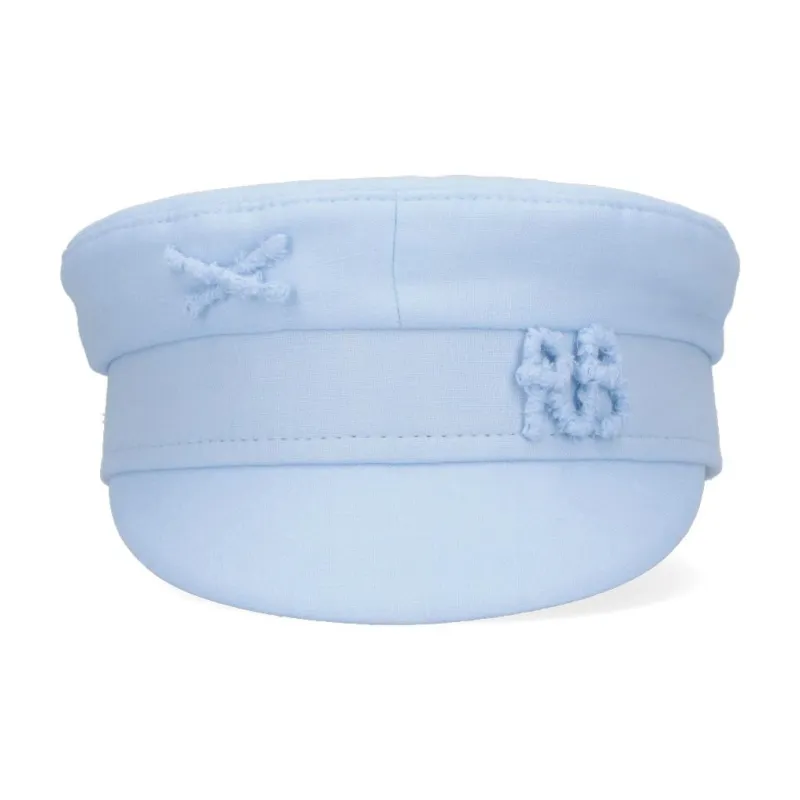 RUSLAN BAGINSKIY Linen Berets Women's Blue-0