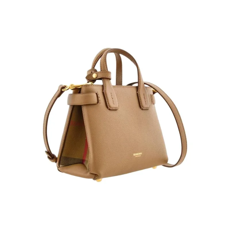 Burberry Grain Leather Shoulder Bag, Crossbody Bag, Handbag Women's Ostrich Color-1