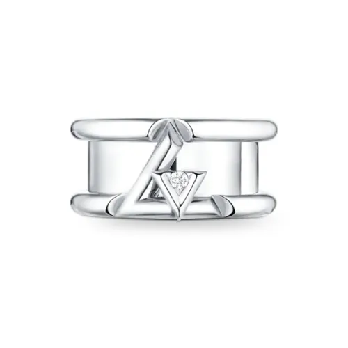 LOUIS VUITTON Volt Rings Unisex White Gold