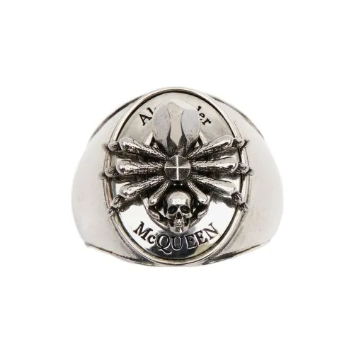 Alexander McQueen Rings Men Silver