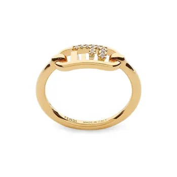 FENDI O'Lock Embelllished Ring