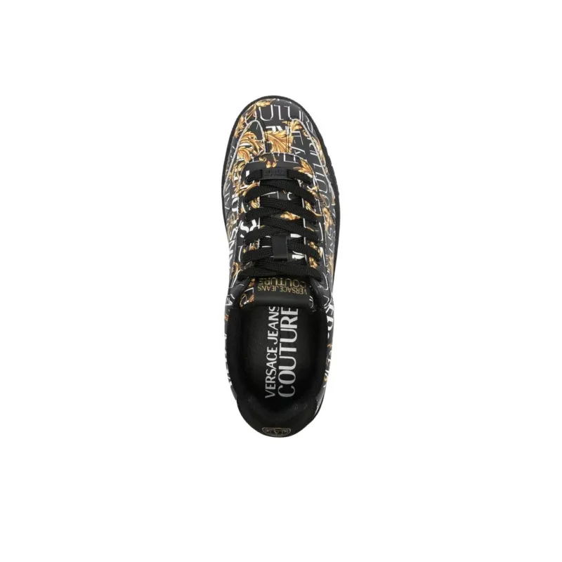 VERSACE JEANS COUTURE Barocco-print Leather Sneakers-4