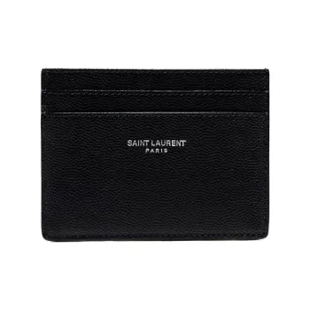 SAINT LAURENT Leather Card Holder Card Holder Men's Black