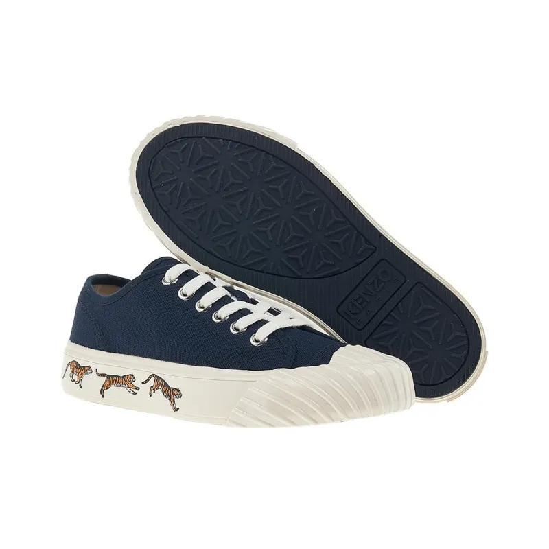 KENZO Low Top Stylish Skateboarding Shoes Women's Midnight Blue-4
