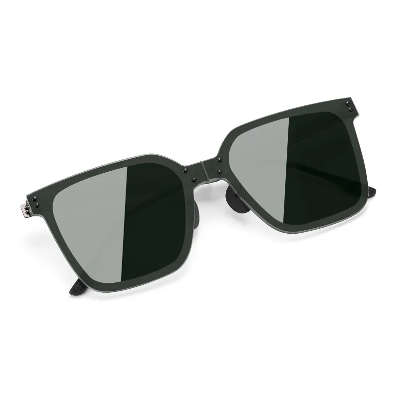 PULAIS Square Sunglasses Unisex Black-3