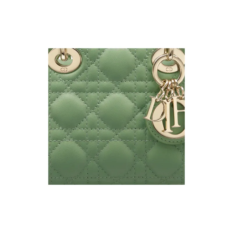 DIOR Lady Dior Sheepskin Dior Bag Crossbody Bag Shoulder Bag Handbag Extra Mini Women's Mint Green-2