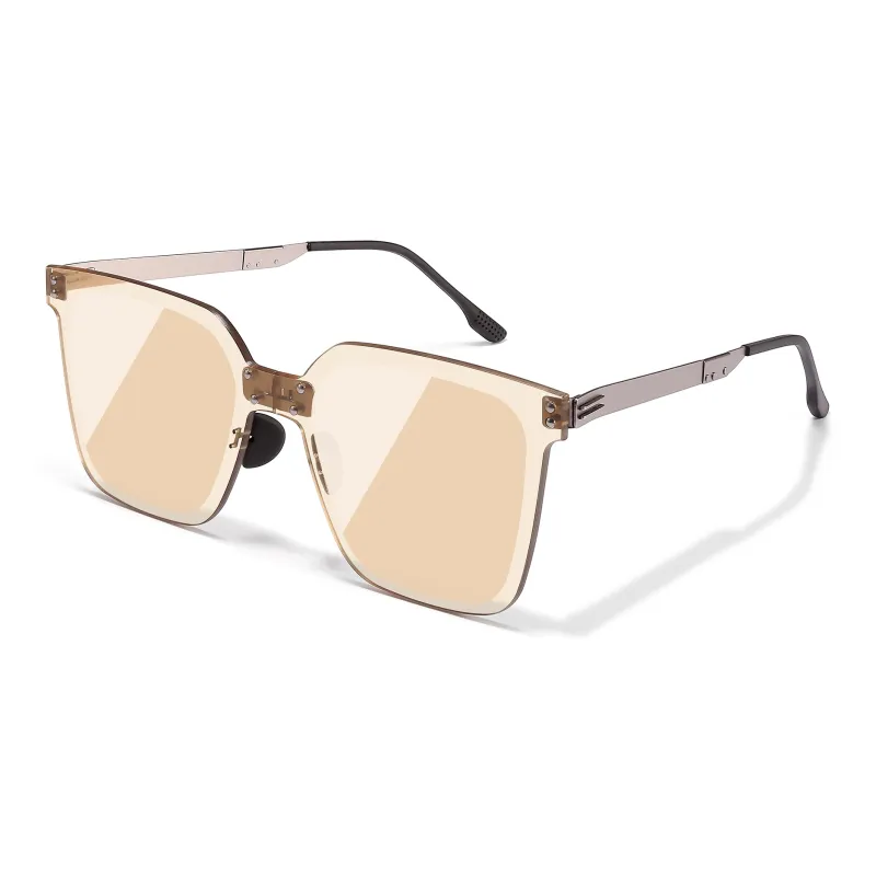 PULAIS Square Sunglasses Unisex Black-20