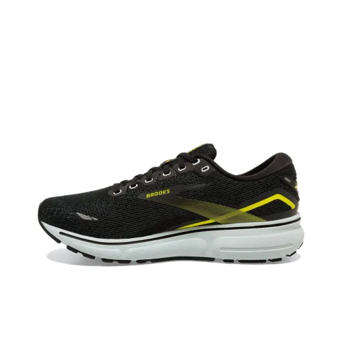 Brooks Ghost 15 Running Shoes Men Low-Top Black/Yellow