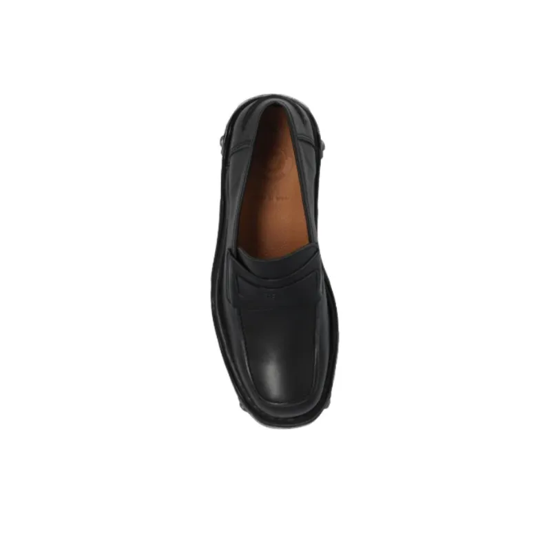 Vetements Logo-embossed Leather Loafers-4