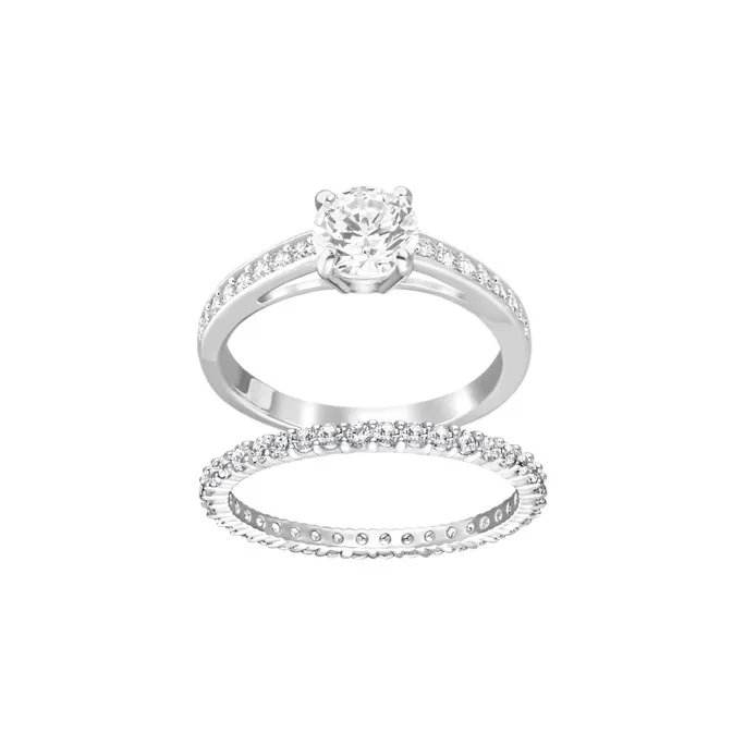 Swarovski Alloy Rings Women's Silver-0