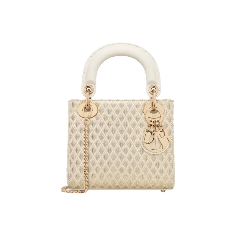 DIOR Jacquard Fabric Dior Bag Shoulder Bag Crossbody Bag Handbag Mini Women's Gold-0
