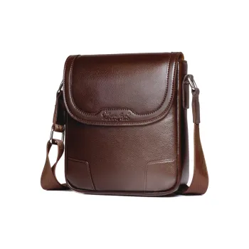 Venerable Brahma Cow Leather Shoulder Bag Large Size Men's