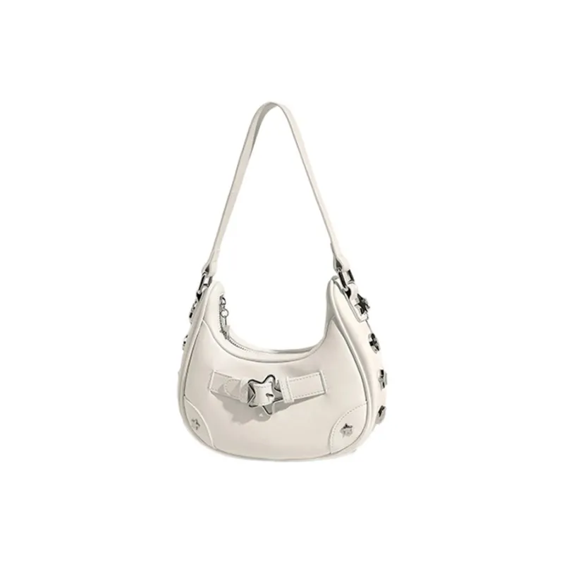 Carksky PU Shoulder Bag Regular Women's Blue/Black/White-17